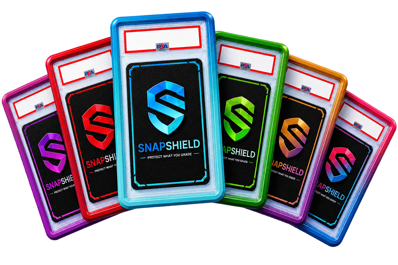 Snap Shield PSA slab guards in many colours